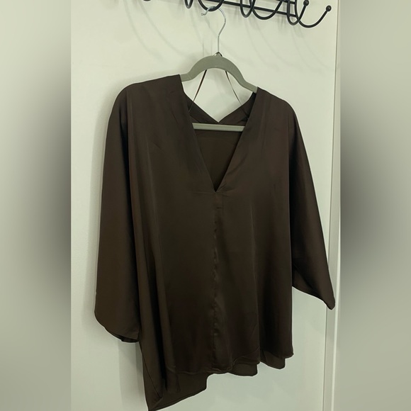 Banana Republic Brown Boxy 3/4 Sleeve Blouse - Picture 2 of 5